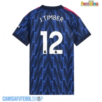 Camisa de time de futebol Arsenal Jurrien Timber #12 Replicas 2º Equipamento Feminina 2025-26 Manga Curta
